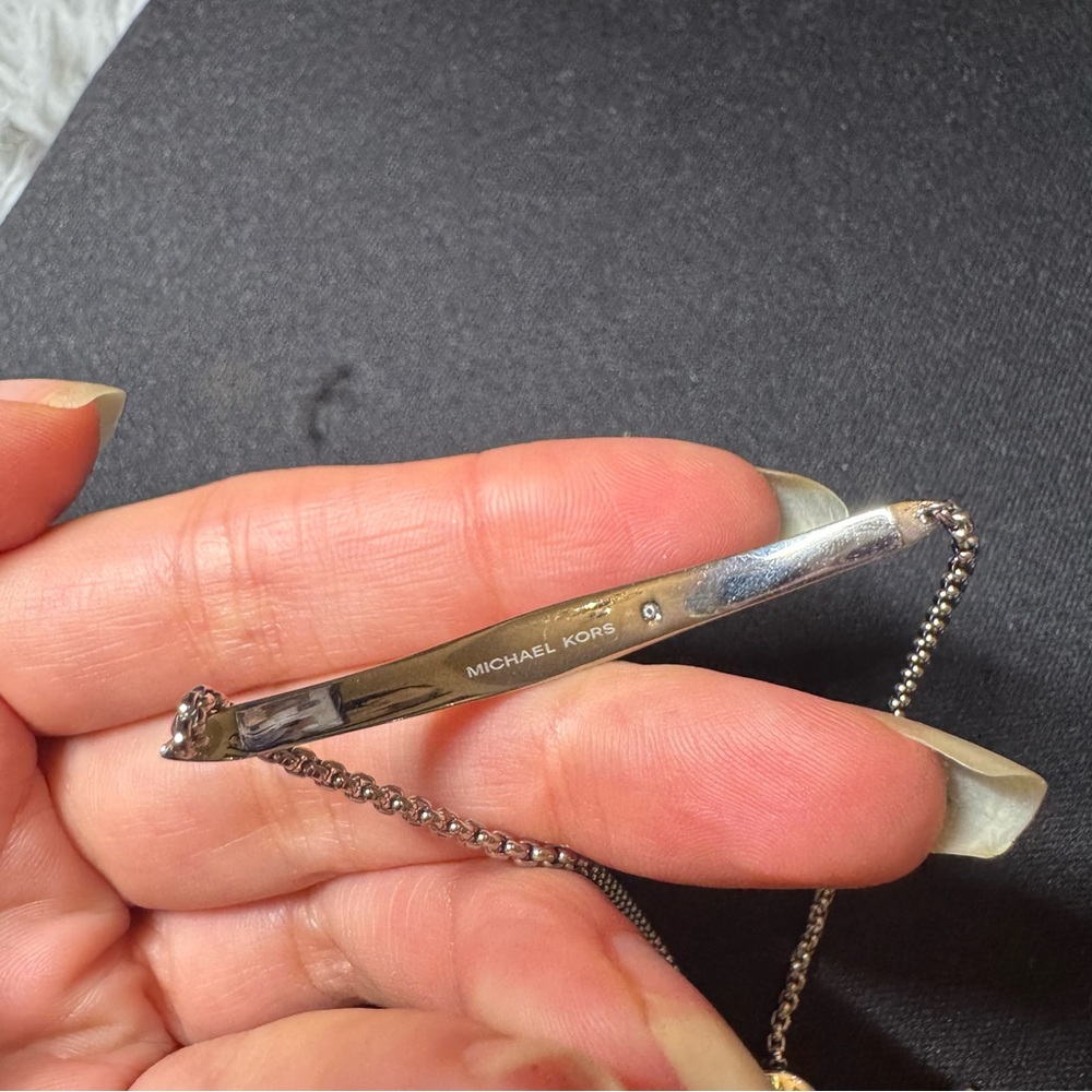 Michael Kors Silver Bangle Bracelet - Picture 3 of 4